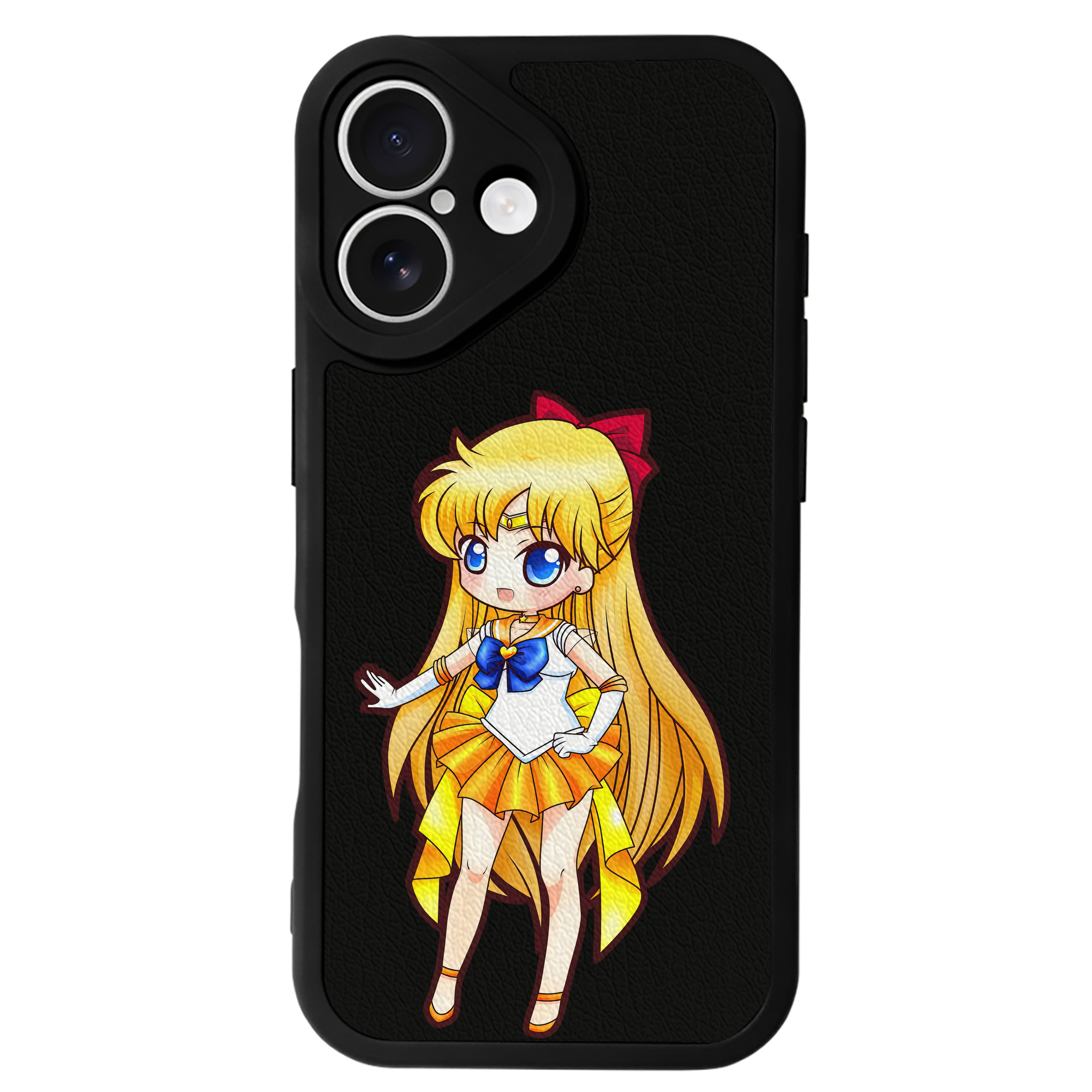 （画像用） 美少女戦士セーラームーン 愛野 美奈子 あいの みなこ Sailor Moon Aino Minako 【iPhone 16シリーズ対応】シリコンスマホケース（レザー調） 材質：シリコン